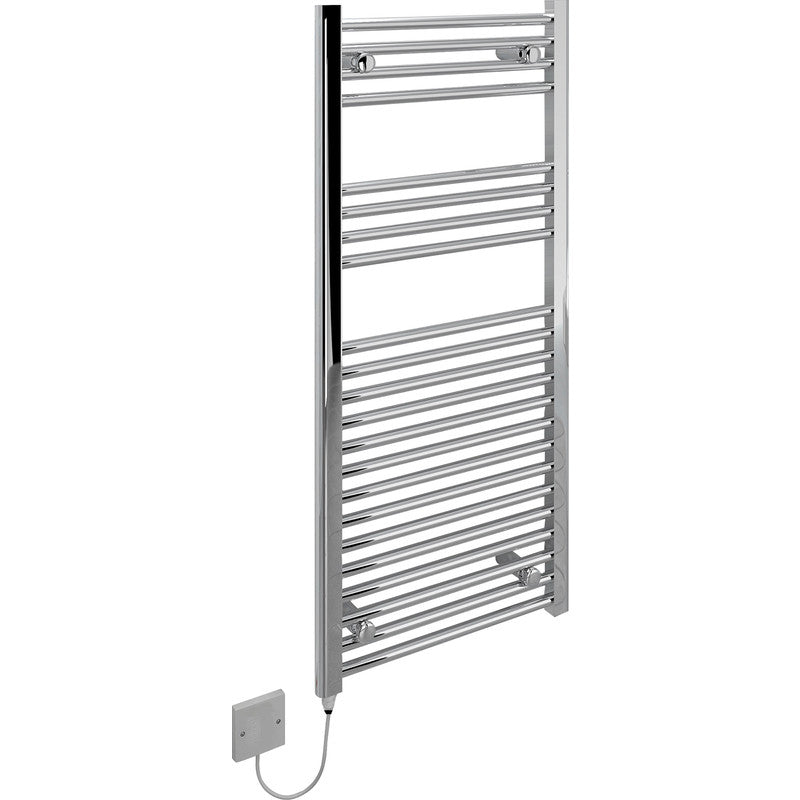 Kudox electric chrome towel rail