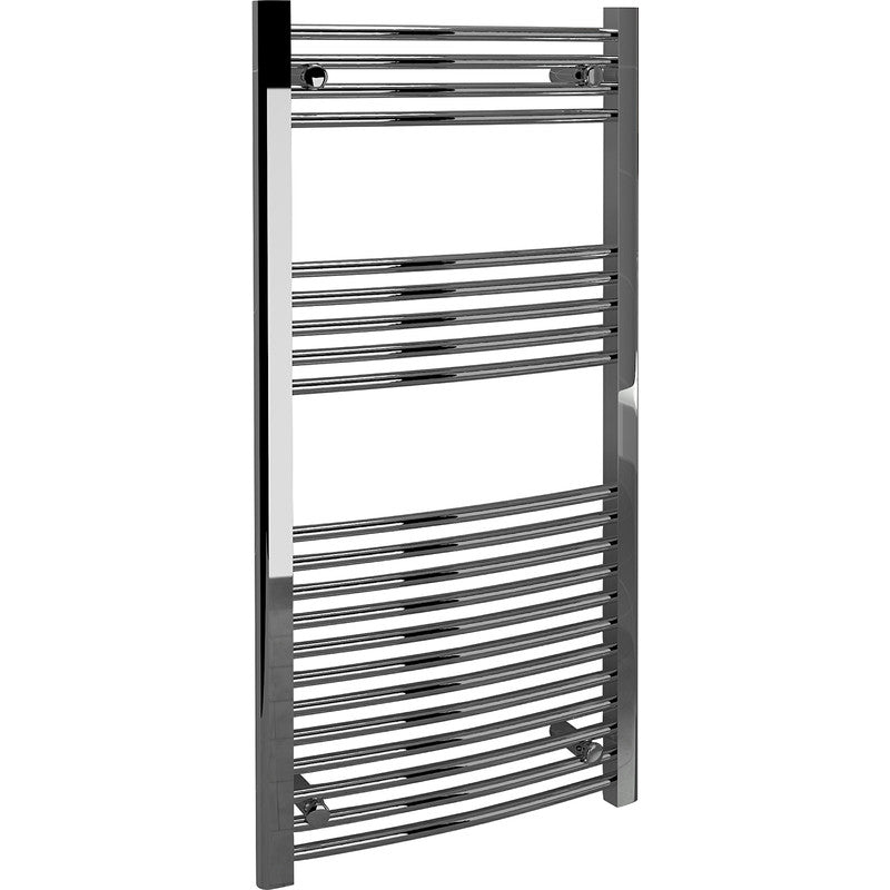 Flume curved chrome towel radiator