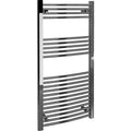 Flume curved chrome towel radiator